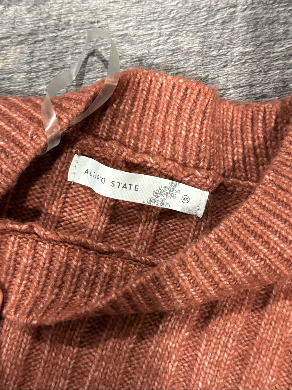Altar'd State Rust Cropped Ribbed Sweater - Picture 4 of 6